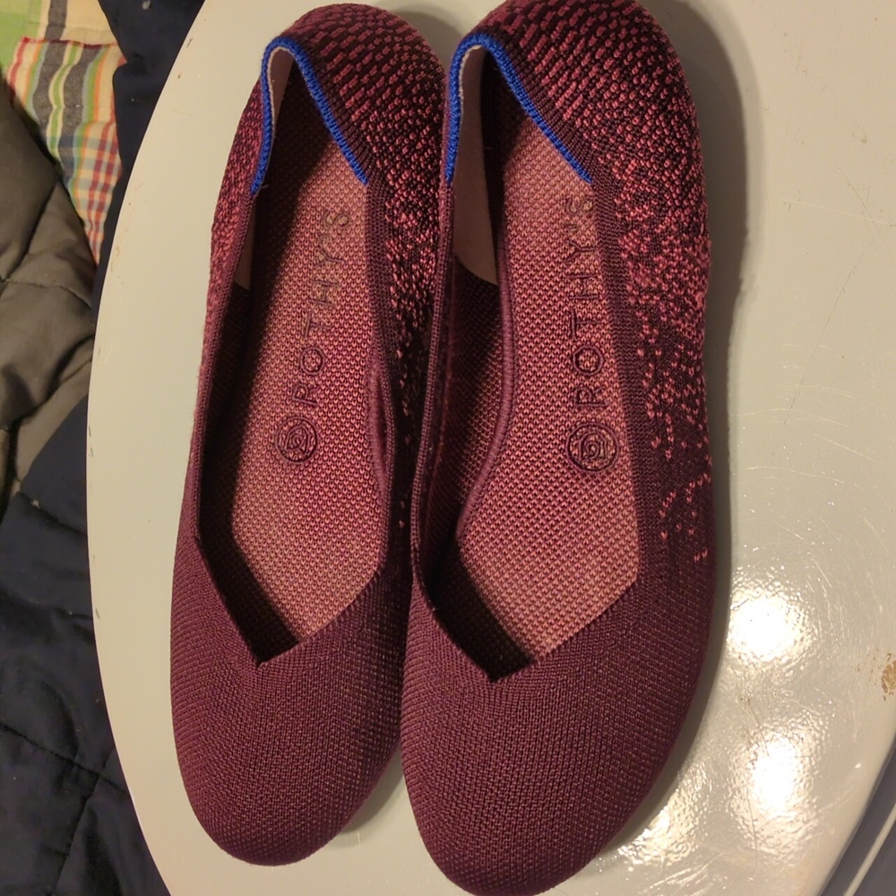 Purple Rothy's Flats, size 8